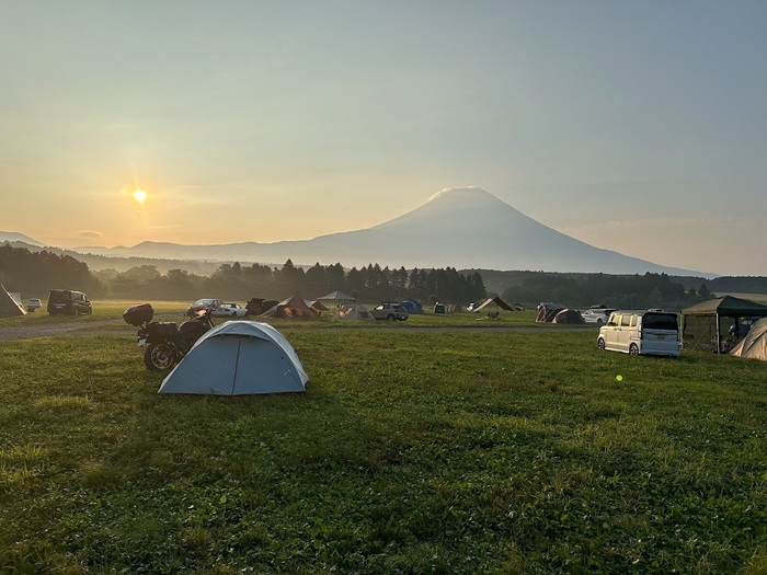 富士山を望むキャンプ場