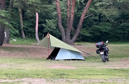 バイクとテント
