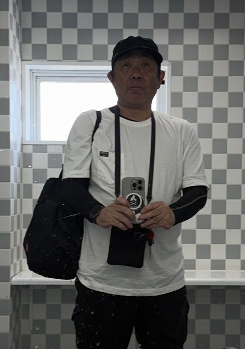 フェリー船内での記念写真