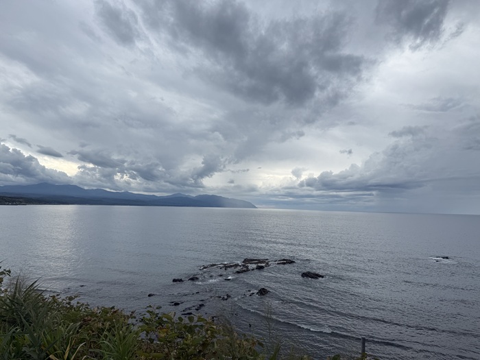 留萌へ向かう途中で見た日本海